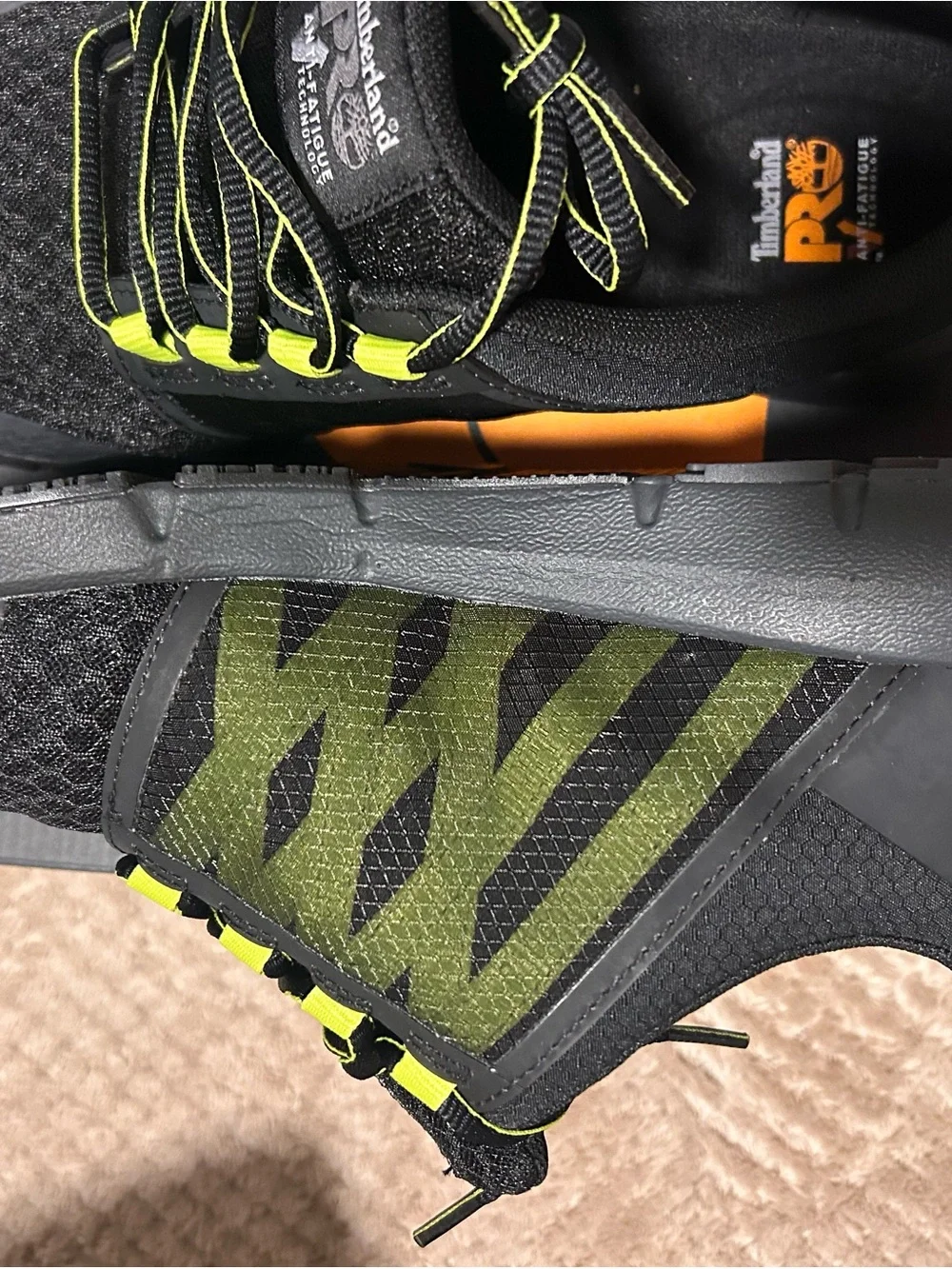 Timberland PRO Radius Composite Safety Toe Sneakers Black Hi-Vis.NEW NEVER WORN